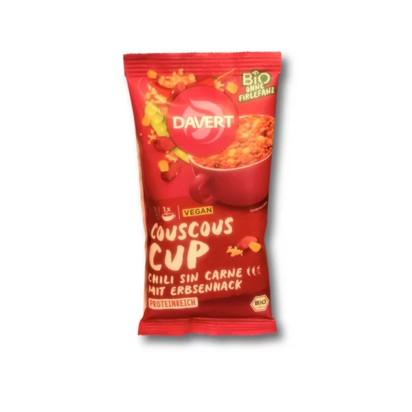 Ready meal, Couscous Cup Chilli sin Carne with minced peas, 58 g