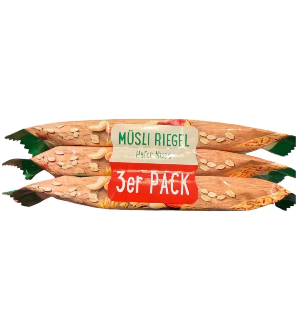 Muesli bar, oat nut, 3-pack, 105 g