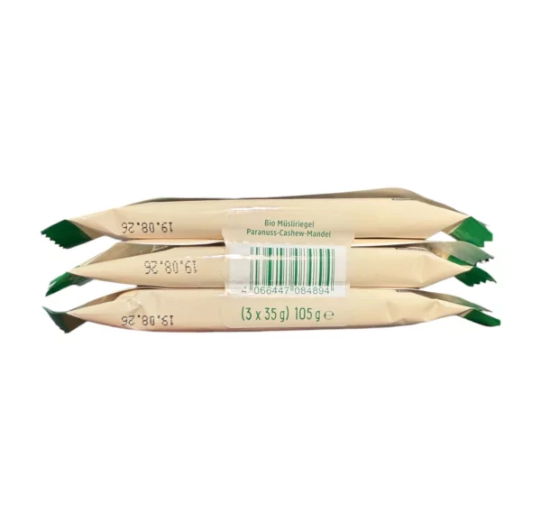 Muesli bar, oat nut, 3-pack, 105 g