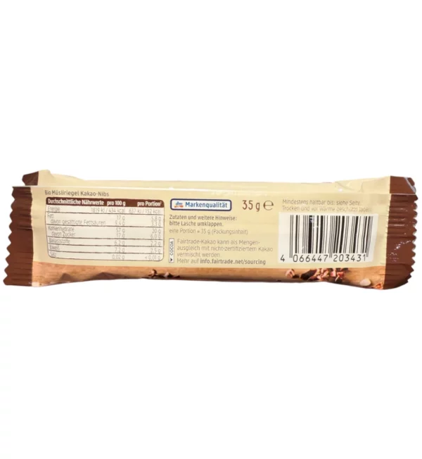 Müsliriegel, Hafer Kakao, 35 g