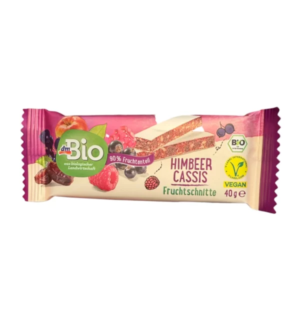 Fruit bar, raspberry cassis, 40 g