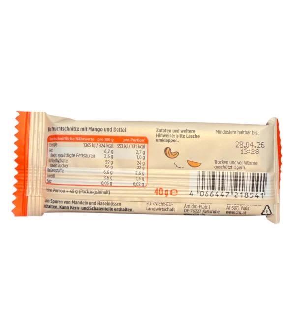 Fruit bar, mango, 40 g