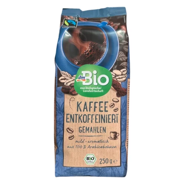 Decaffeinated ground coffee, 250 g