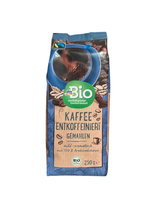 Decaffeinated ground coffee, 250 g