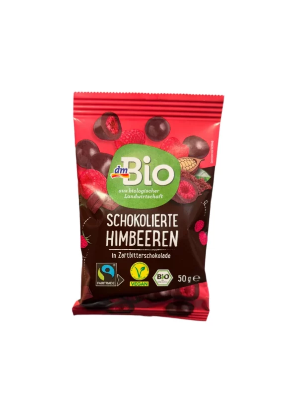 Schokolierte Himbeeren in Zartbitter, 50 g