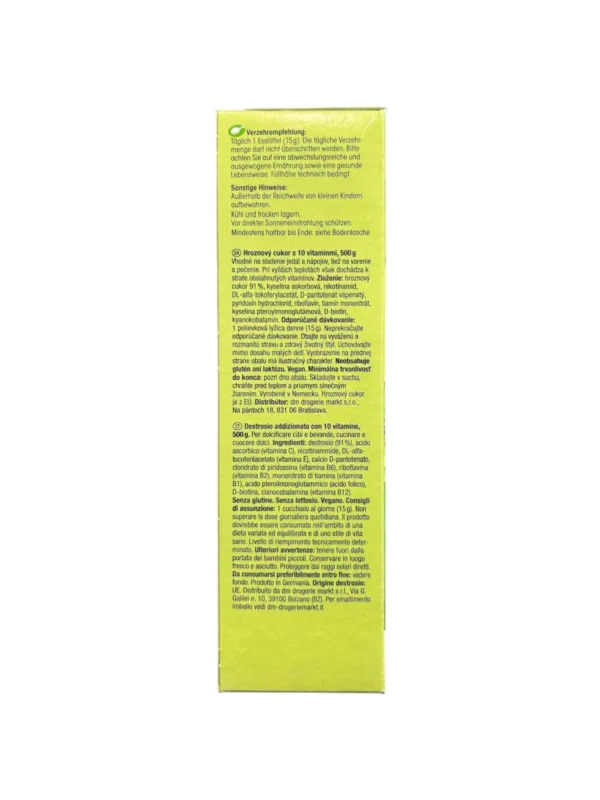 Dextrose, 10 vitamins, 500 g