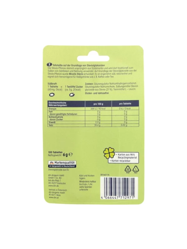 Stevia tablets 100 pcs, 100 pcs