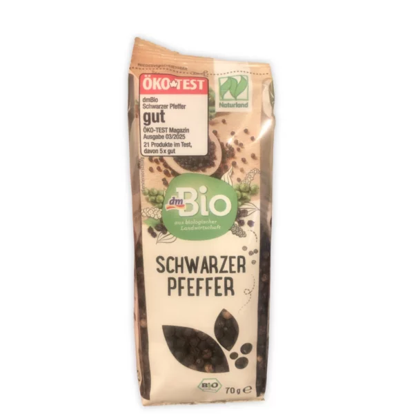 Schwarzer Pfeffer, ganze Körner, 70 g