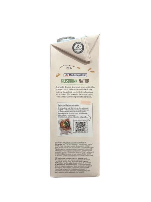 Vegetable drink, natural rice, 1 l Vegetable drink, natural rice, 1 l