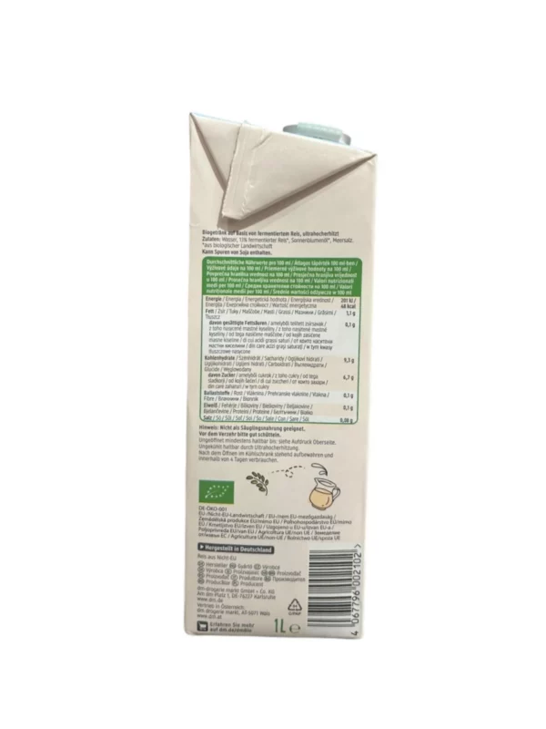 Vegetable drink, natural rice, 1 l Vegetable drink, natural rice, 1 l