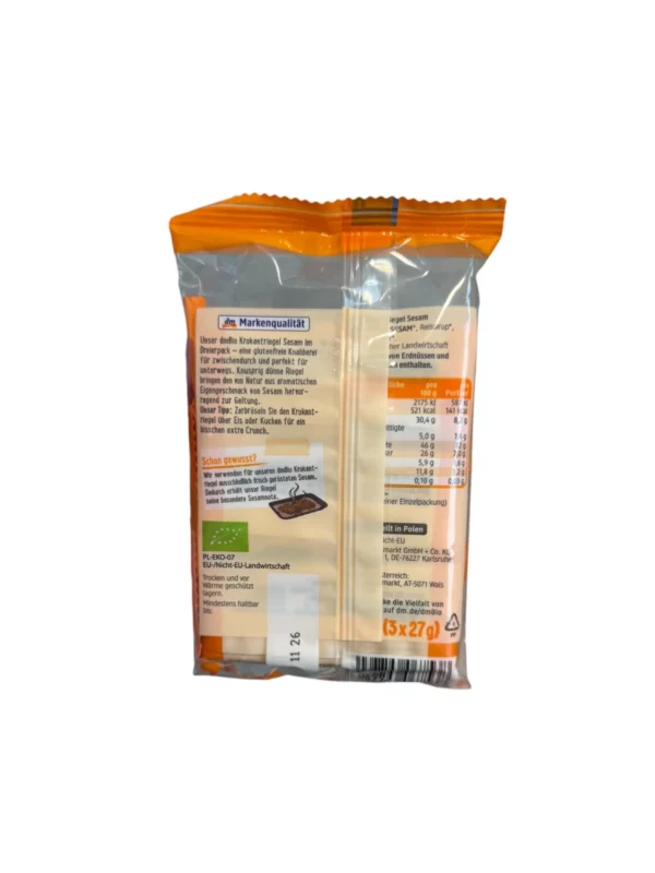 Krokantriegel, Sesam (3x27 g), 81 g