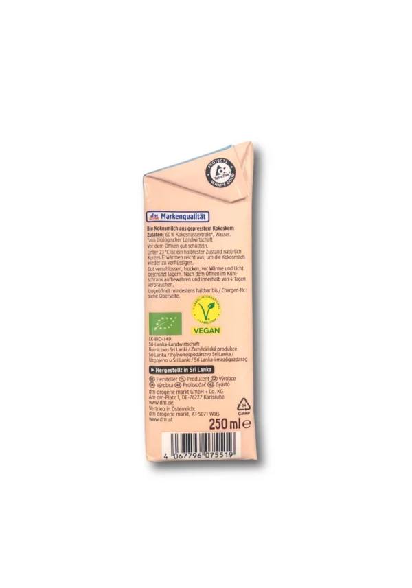 Kokosmilch Tetrapack, 250 ml