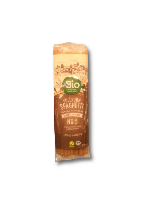 Nudeln, Spaghetti aus Vollkorn, No.3, 500 g Nudeln, Spaghetti aus Vollkorn, No.3, 500 g
