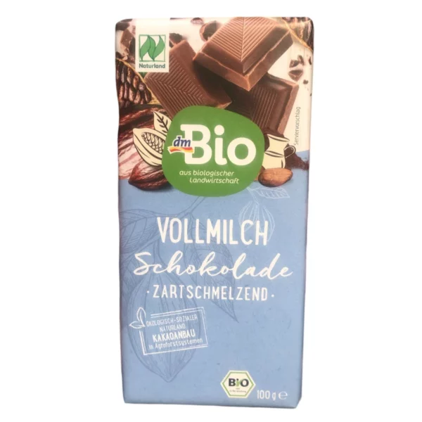 Chocolate, whole milk, 100 g