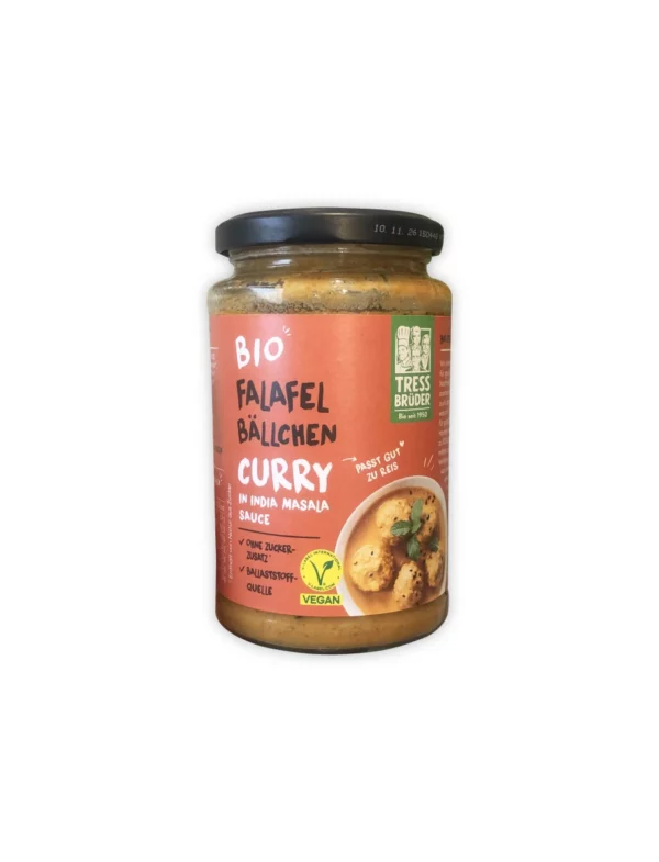 Falafelbällchen Curry India Masala Sauce, 375 g Falafelbällchen Curry India Masala Sauce, 375 g