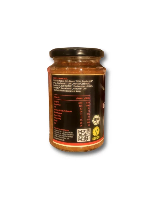 Suppe, rotes Linsen-Dal mit Kurkuma, 380 ml