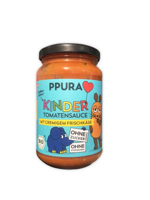 Tomato sauce with creamy cream cheese for children, 340 g