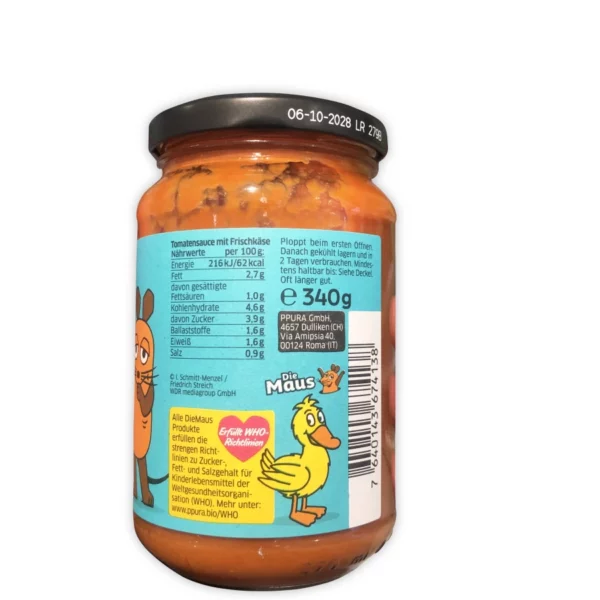 Tomatensoße mit cremigem Frischkäse für Kinder, 340 g