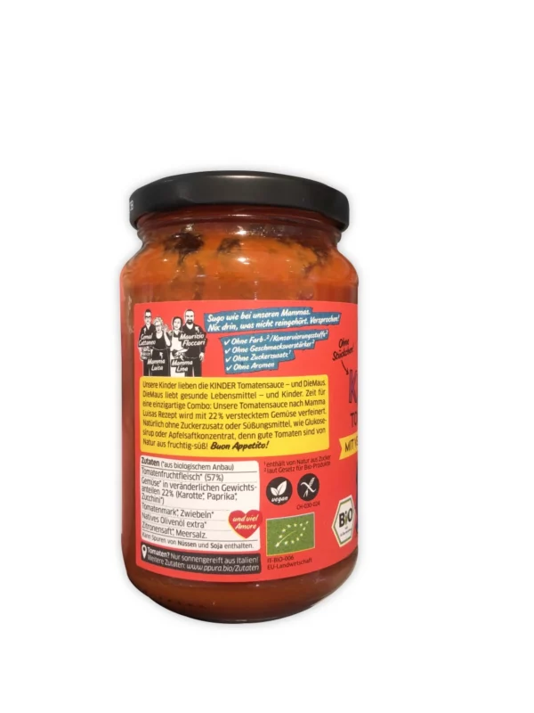 Tomato sauce with vegetables for children, 340 g