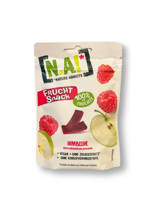 Dried fruit, fruit snack raspberry, soft apple-based pieces, 35 g