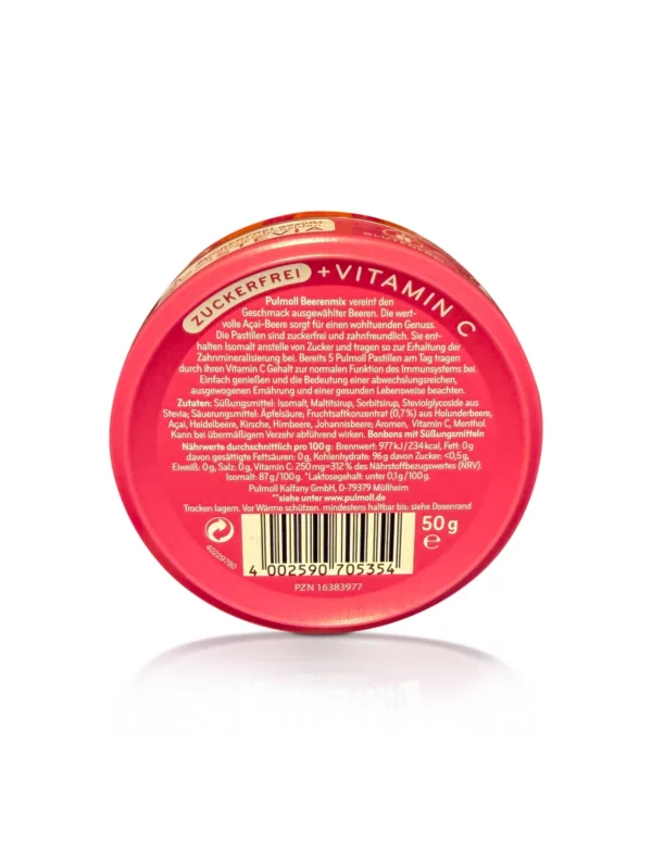 Pastilles, berry mix with acai, sugar-free, 50 g