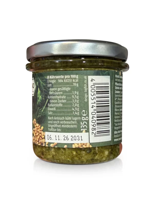Brotaufstrich, Spinat Pinienkerne, 135 g