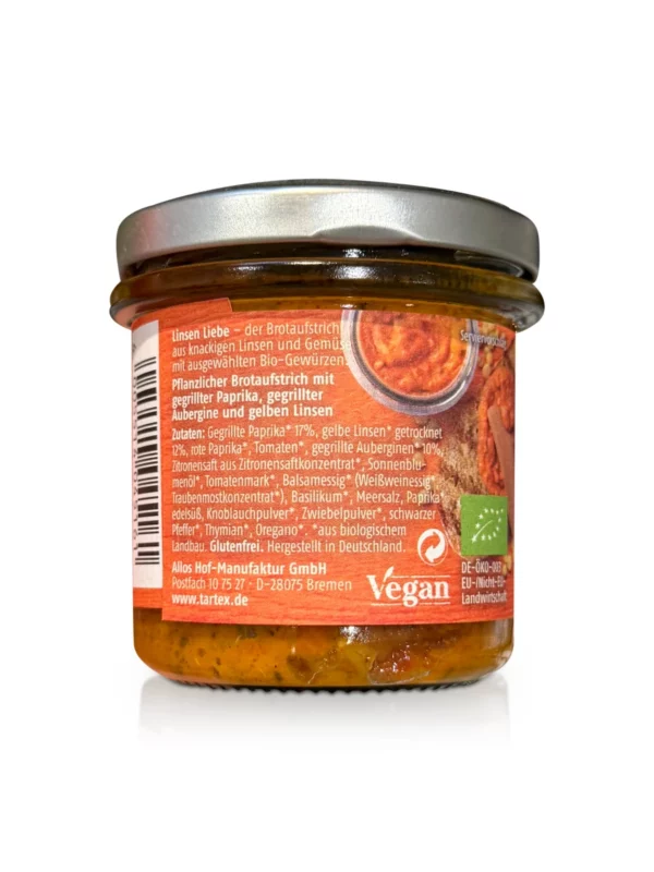 Spread, grilled vegetables with lentils, 140 g