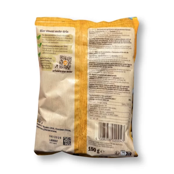 Nussmischung, Nuss-Trio geröstet & gesalzen, 150 g