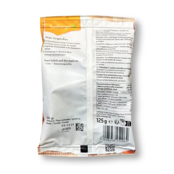 Trockenfrüchte, Datteln entsteint, 125 g