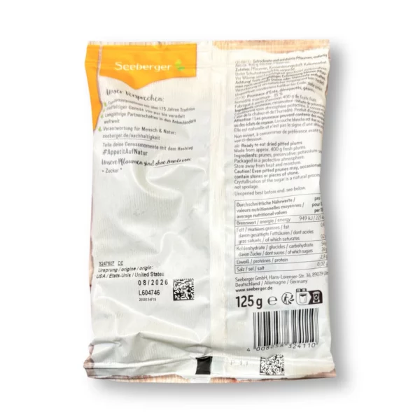 Trockenfrüchte, Pflaumen entsteint, 125 g