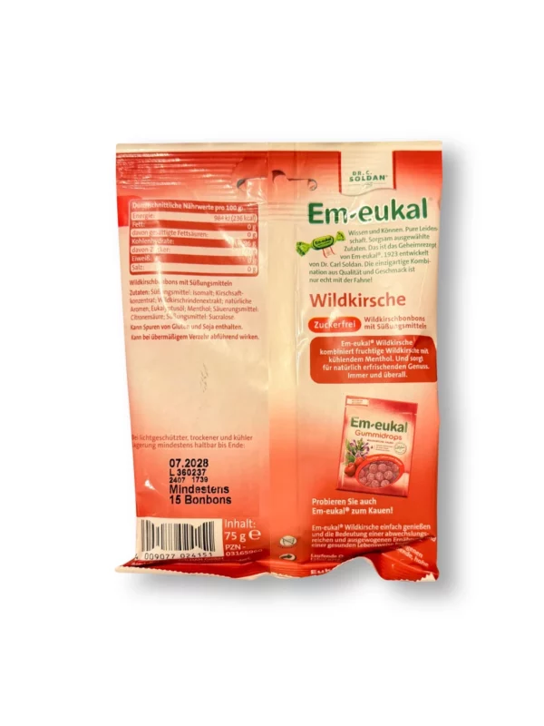 Sweet, wild cherry, sugar-free, 75 g