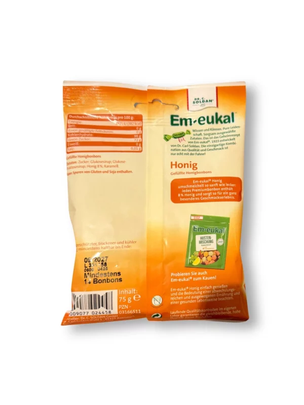 Candy, honey, filled, 75 g