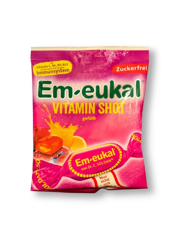 Candy, vitamin shot, filled, sugar-free, 75 g