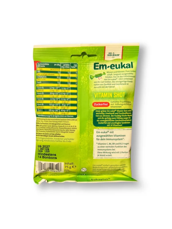 Candy, Vitamin Shot sour, sugar-free, 75 g