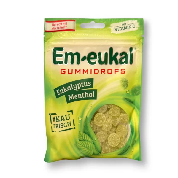 Gum drops, eucalyptus-menthol, 90 g