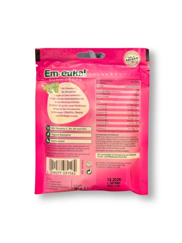 Gummy drops, Vitamin Shot Sour, 90 g