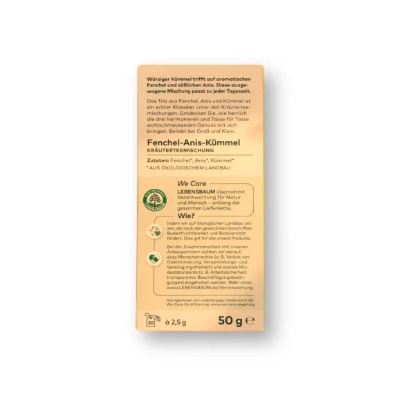 Kräutertee Fenchel-Anis-Kümmel (20 Beutel), 50 g