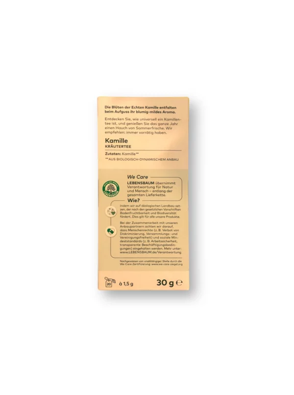 Kräutertee Kamille (20 Beutel), 30 g