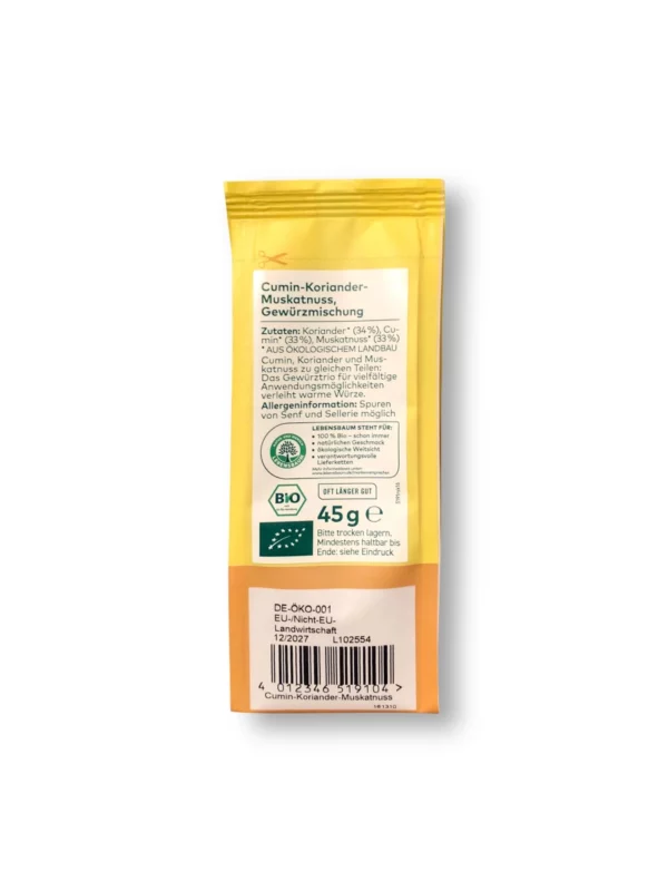 Gewürzmischung, Cumin-Koriander-Muskat, 45 g