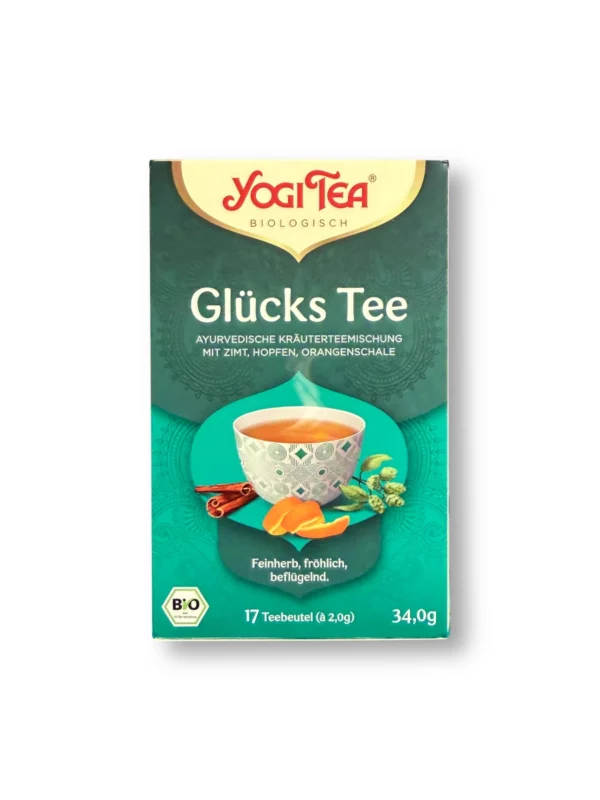 Herbal tea "Glücks Tee" with cinnamon, hops & orange peel (17 bags), 34 g