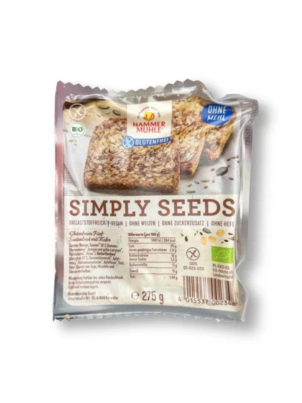 Bread, 5-seed bread Simply Seeds, gluten-free (4 pieces), 275 g