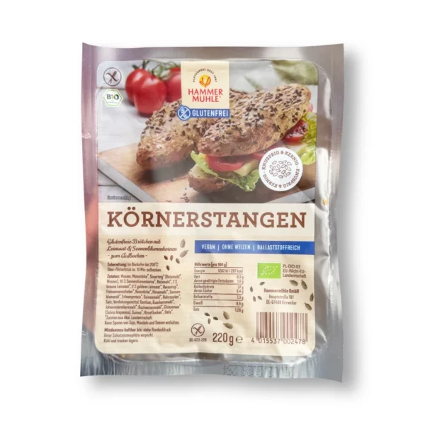 Körnerstangen, glutenfrei (2 Stück), 220 g Körnerstangen, glutenfrei (2 Stück), 220 g