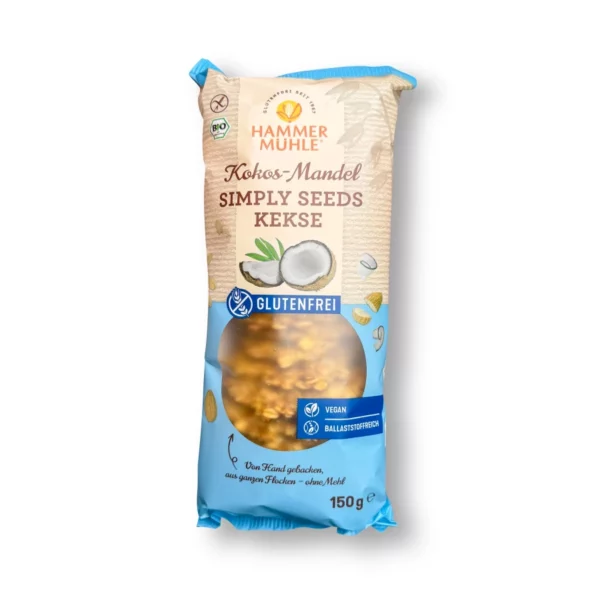 Kokos-Mandel Kekse, Simply Seeds, glutenfrei, 150 g