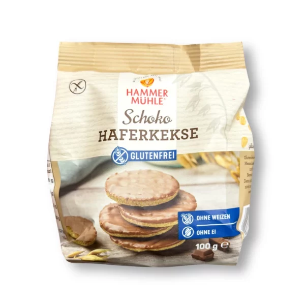 Haferkekse, Vollmilchschokolade, glutenfrei, 100 g