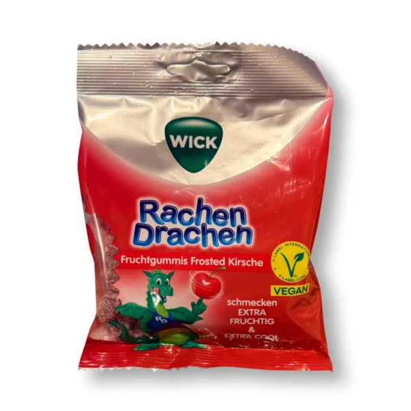 Gum drops, throat dragon cherry, gelatine-free, 75 g