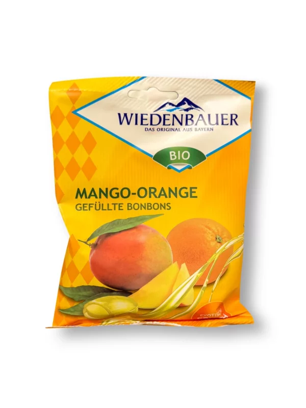 Candy, mango-orange, filled, 75 g