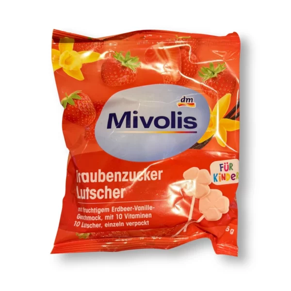 Dextrose, strawberry-vanilla lollipop for children, 75 g Dextrose, strawberry-vanilla lollipop for children, 75 g