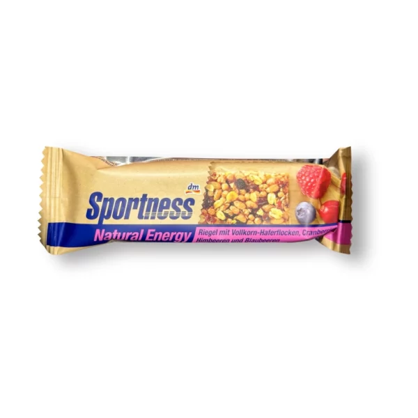 Energy bar, Natural Energy, wholegrain oat flakes, cranberries, raspberries & blueberries, 40 g