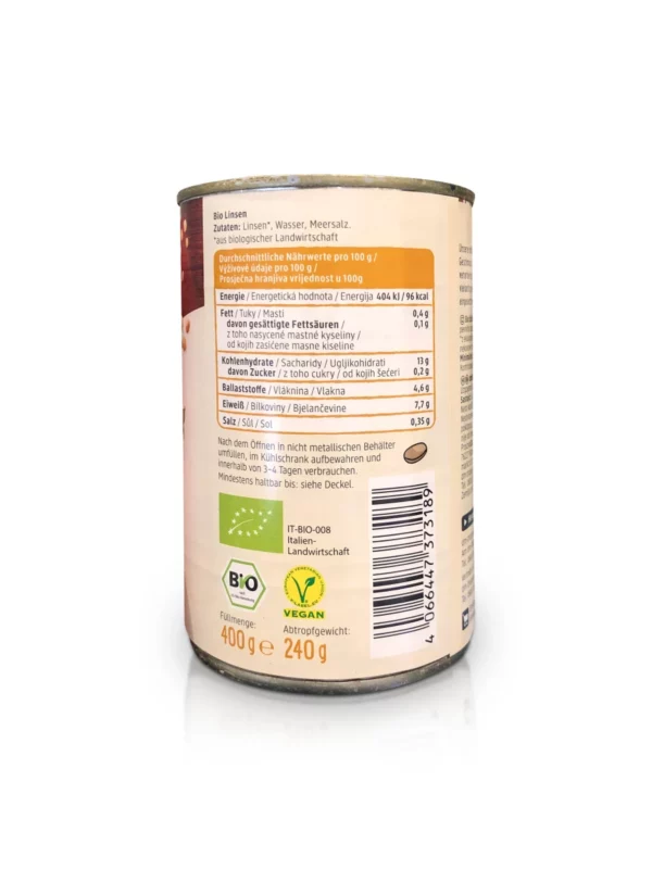 Brown lentils, 240 g