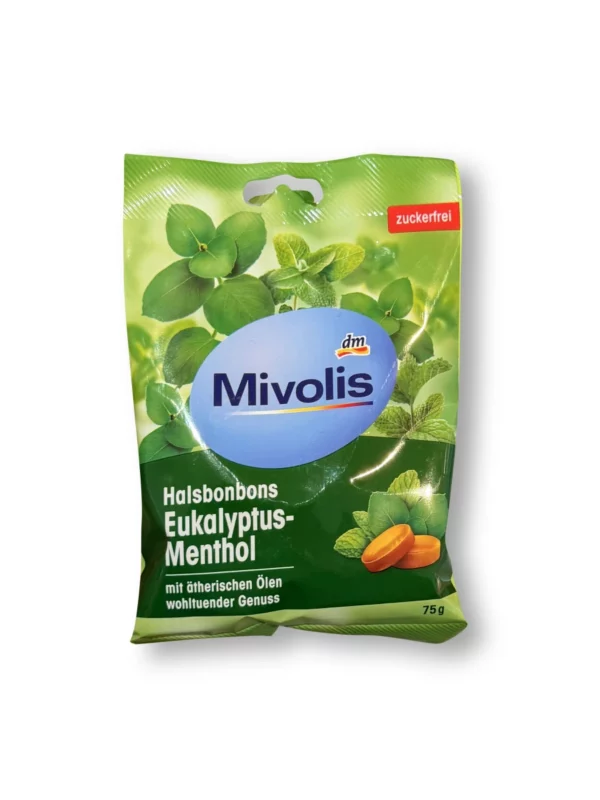 Bonbon, Eukalyptus-Menthol, zuckerfrei, 75 g Bonbon, Eukalyptus-Menthol, zuckerfrei, 75 g